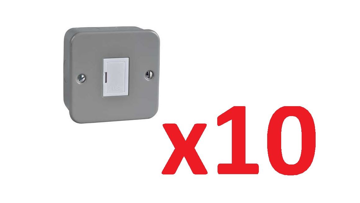 10 x Schneider 13 A Interrupteur Fusible Spur Fuse Metal Clad connexion GMC13SP vrac