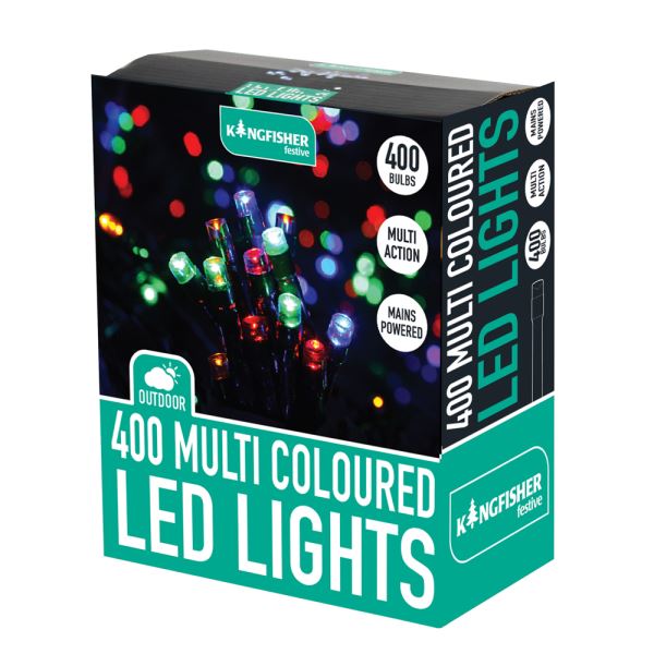 400 LED Multi Coloured Christmas Xmas Decoration Indoor or Outdoor Lights