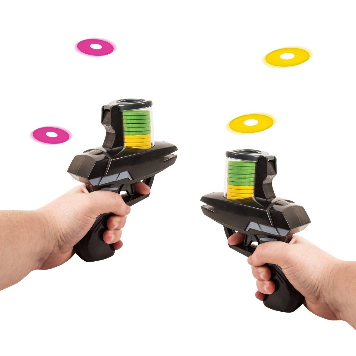Global Gizmos Fun Twin Pack of Two Foam Disc Shooters Toy Game Family