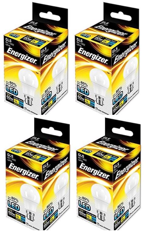 Energizer B22d GLS LED 7W 9W Bayonet Cap Light Bulb