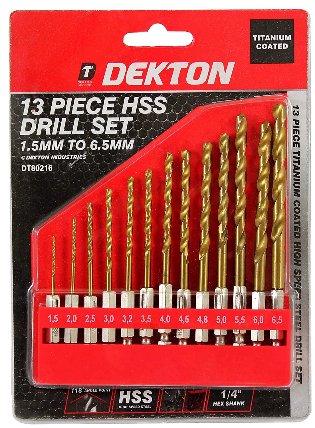 19 PCE HSS TITANIUM /& TCT MASONRY BRICK METAL WOOD DRILL BIT SET 633805