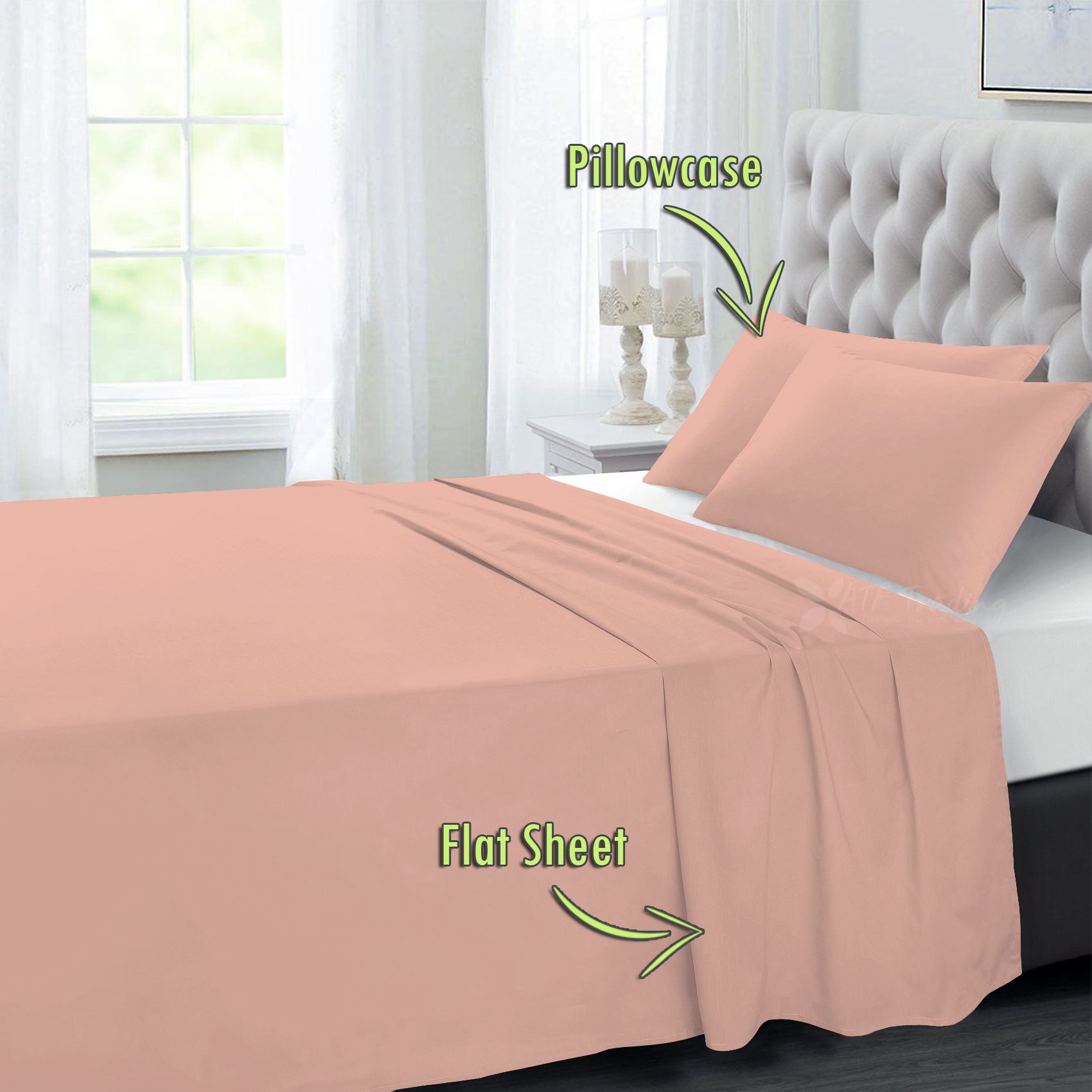 UK Made Polycotton Easy Care Fitted sheets Flat sheets /& Pillowcases