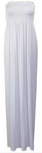 Maxi Vestido Mujer Sin tirantes Damas Transparente Boob Tubo Bandeau Largo Talla 8-22 - Imagen 15 de 17
