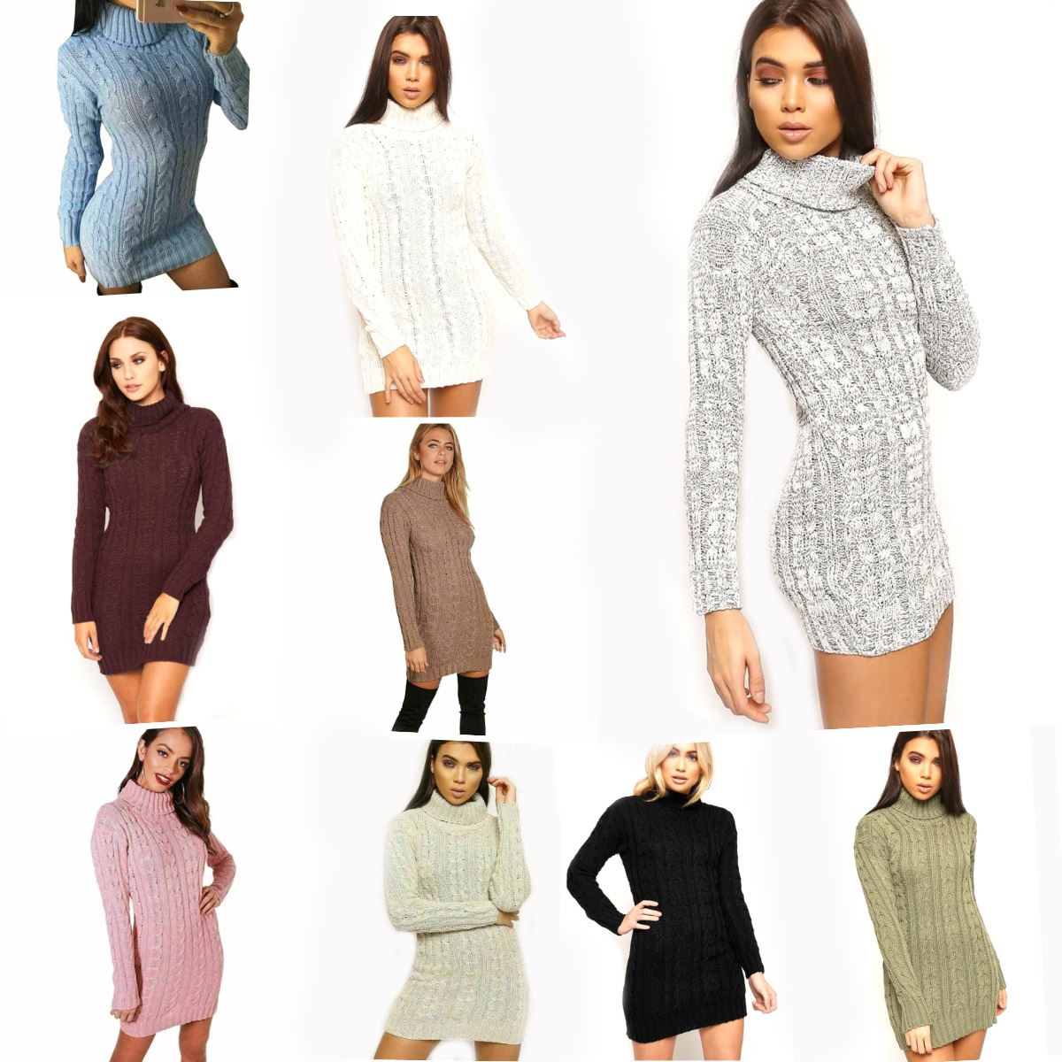 cable knitted jumper dress