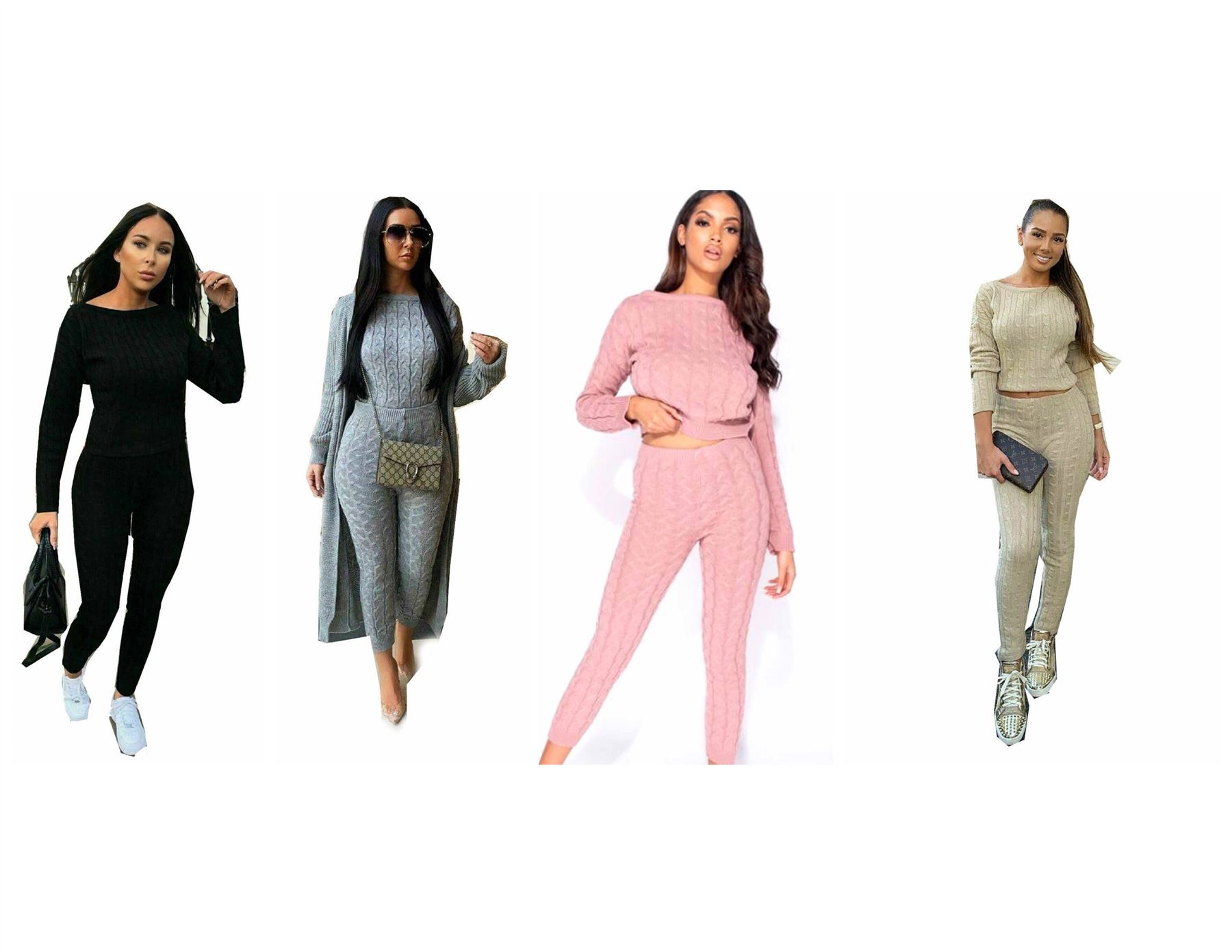 cable knit tracksuit ladies