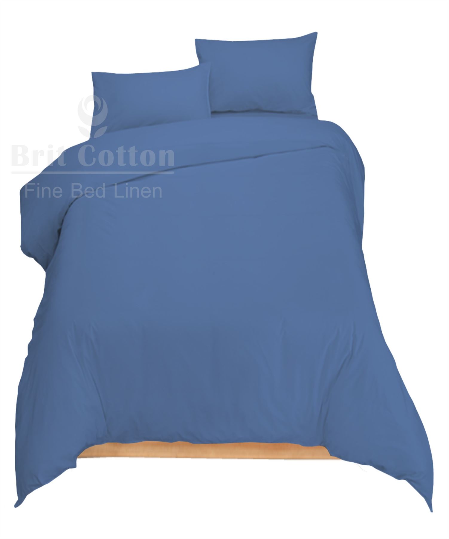 T152 Duvet Cover Set Easy Care Polycotton Plain Dyed Bedding Uk Bed Size