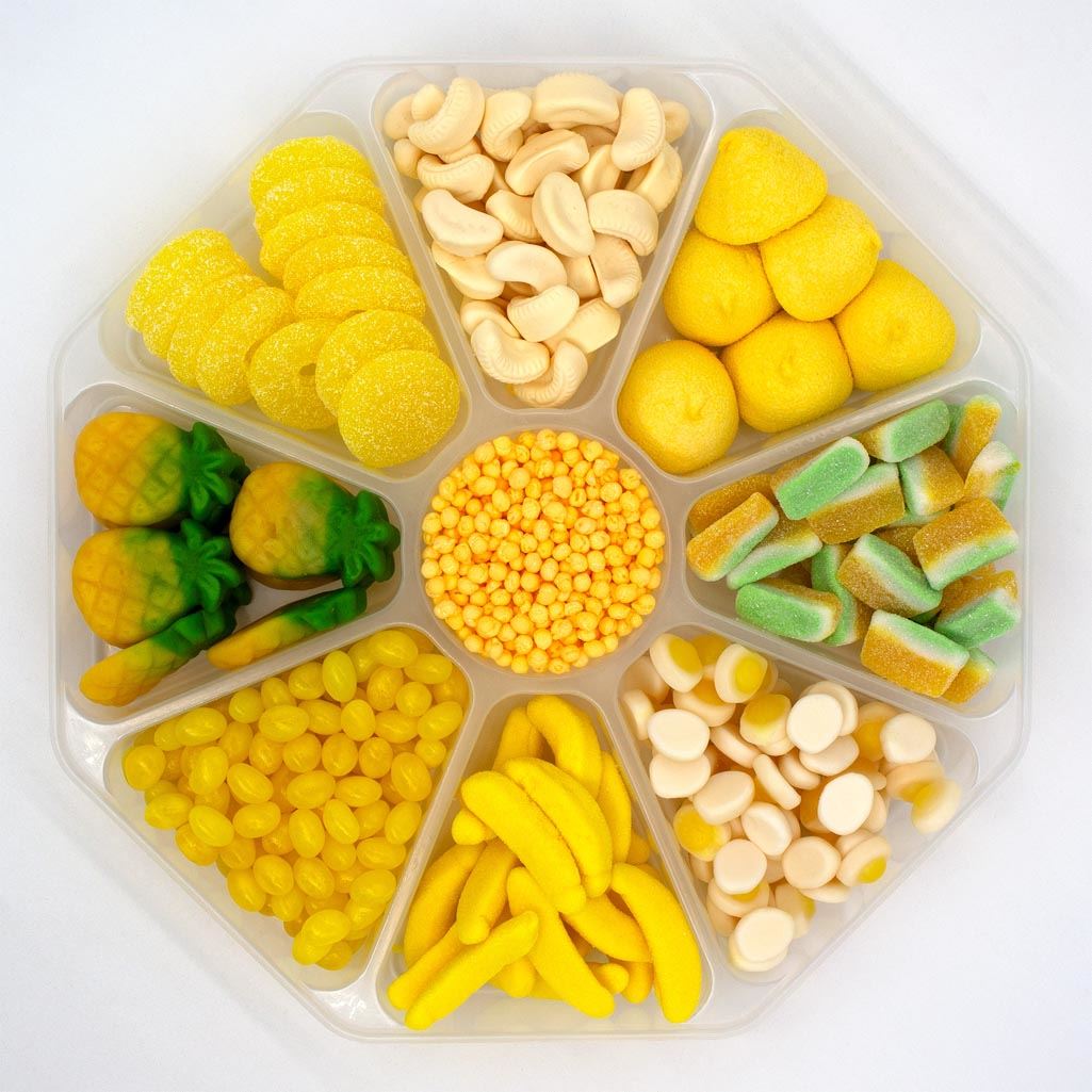 Rainbow Sweet Platters - 6 Different Colours - Personalised Label Included