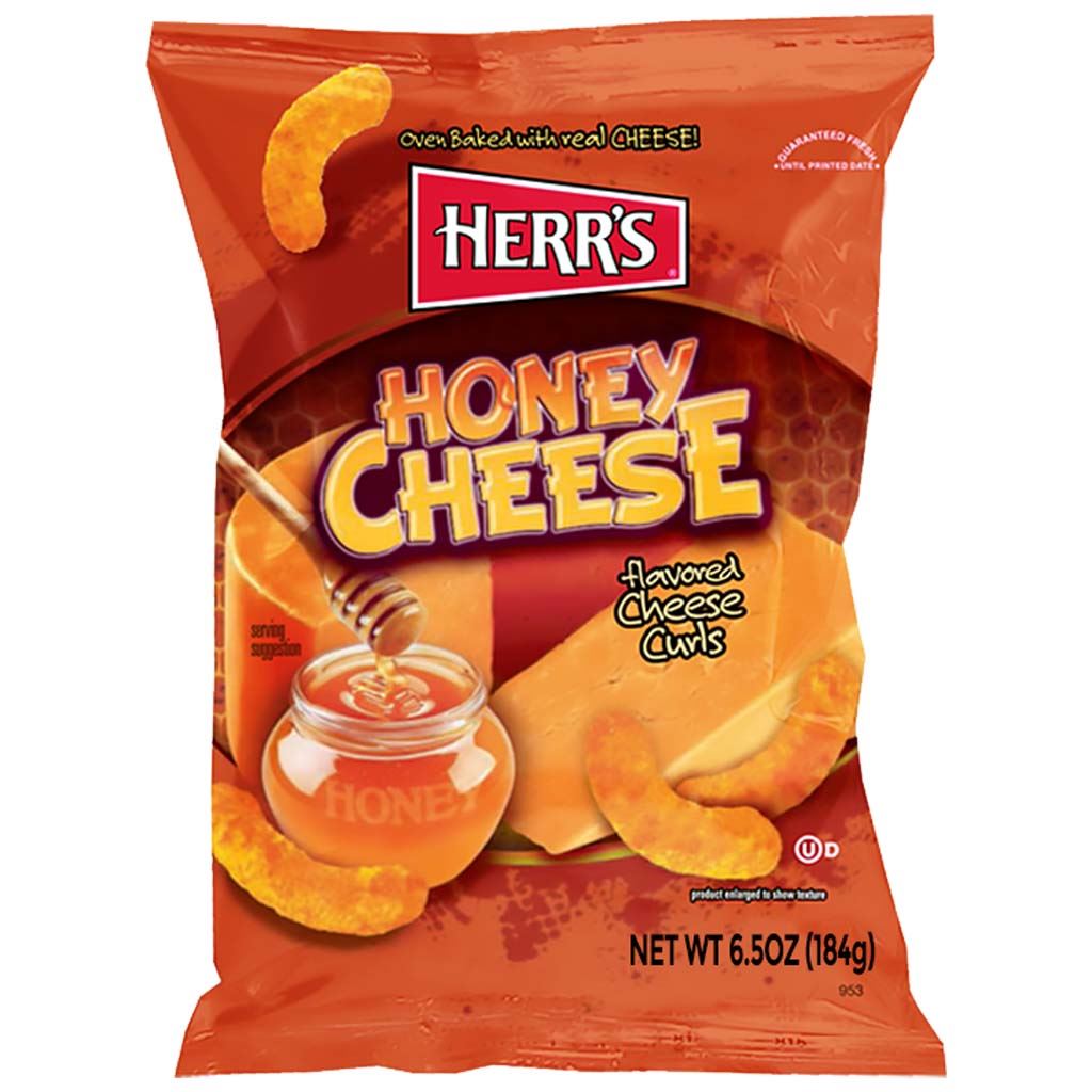 Herr's Crisps, Cheese Curls & Crunchy Cheestix - Large Bags - USA Import
