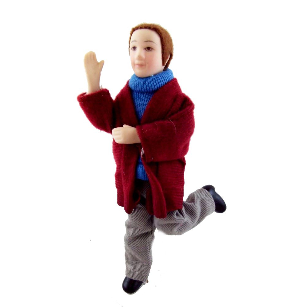 thumbnail image 2 of Melody Jane 1:12 Scale Dollhouse Father Figure - Porcelain Miniature Person For Dollhouse Scenes 2 of 11