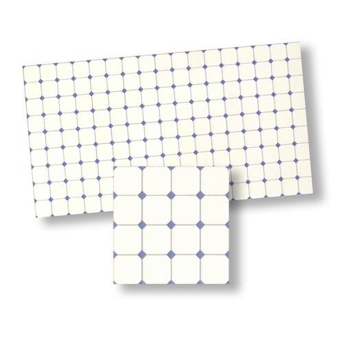 Dolls House Blue & White Diamond Tile Sheet Embossed 1:24 1/2in Scale Miniature