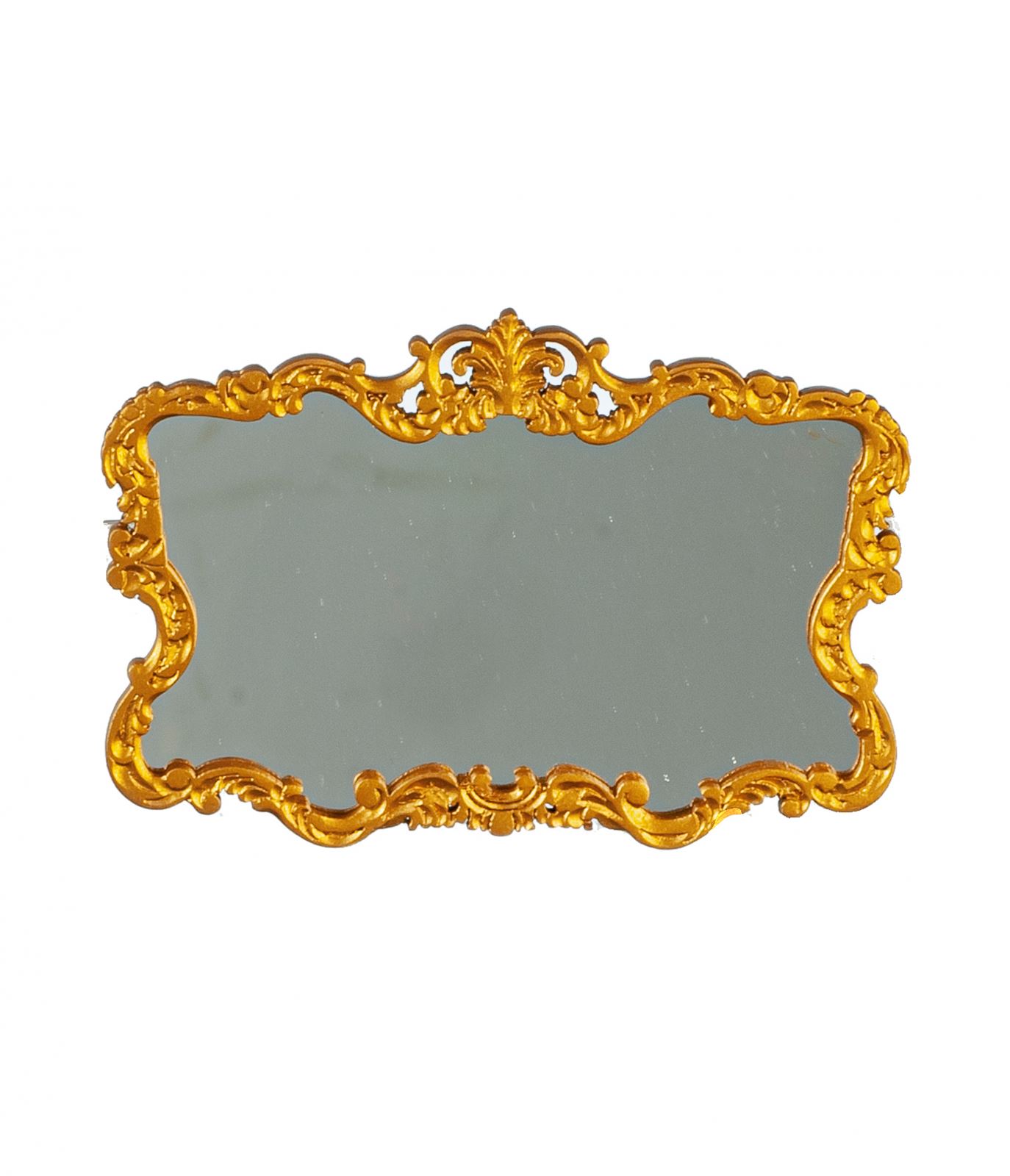 Dolls House Gold Victorian Antique Mirror JBM Miniature Wall Accessory 1:12