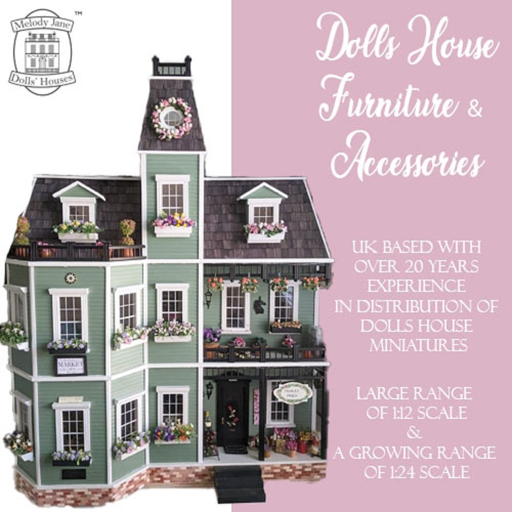 Melody Jane Dollhouse Wall Light - White Globe Shade, 12V, 1:12 Scale Miniature Lamp For Dollhouse Lighting - View #7