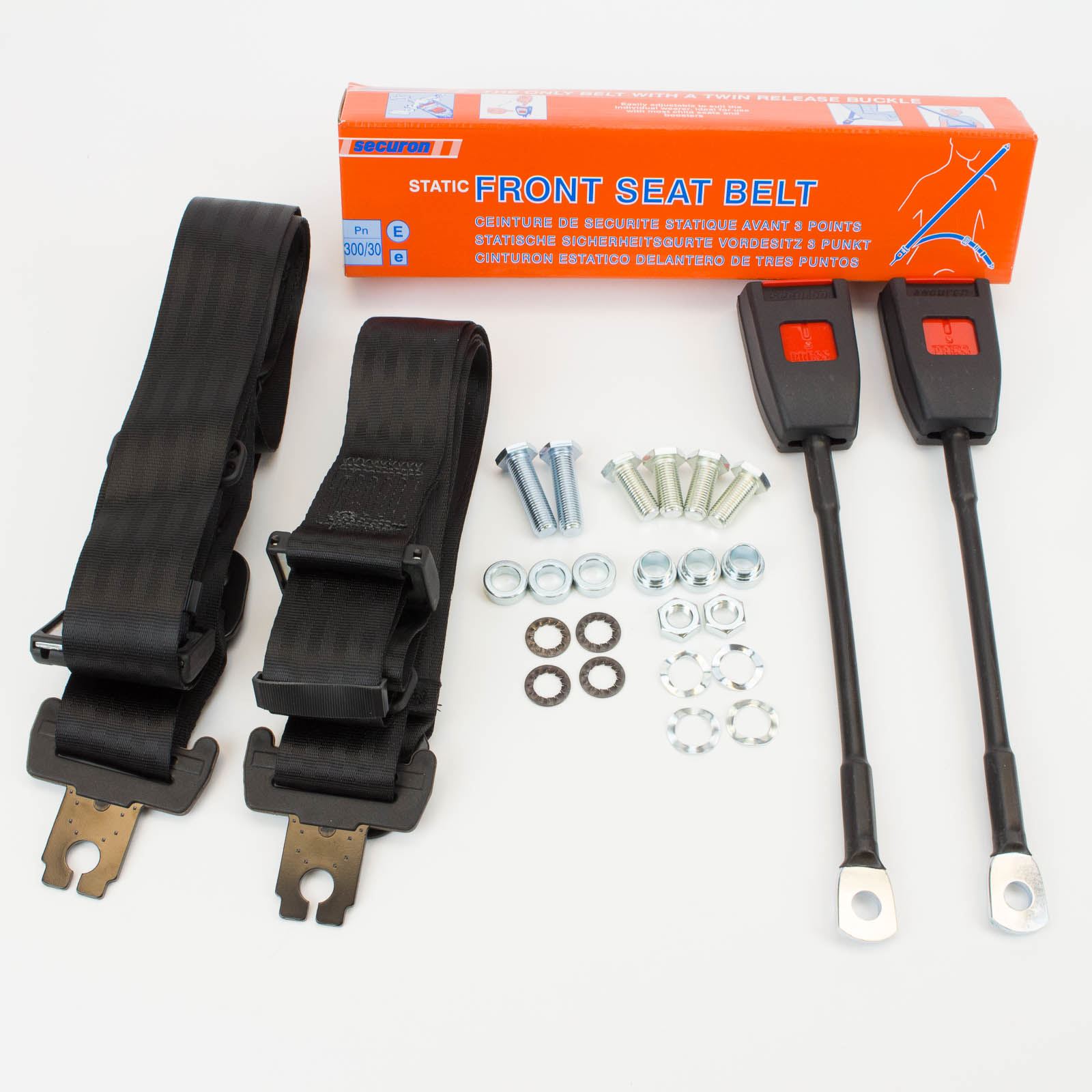 Securon Static Seat Belt 30cm Lap & Diagonal PAIR SBS300/30 M075 eBay