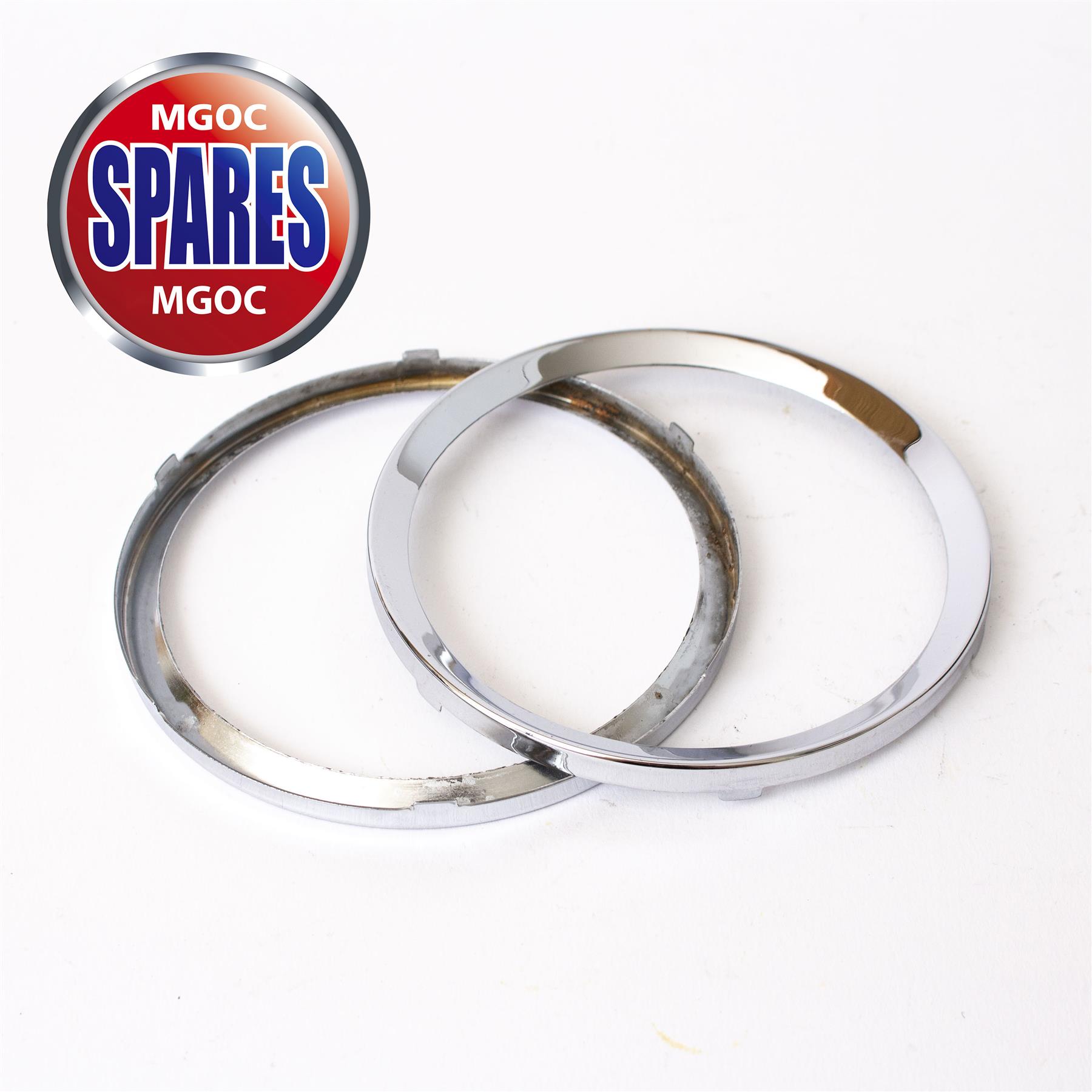 Classic MG MGB Pair of TWO Chrome Gauge Bezels 27H397 x2 eBay