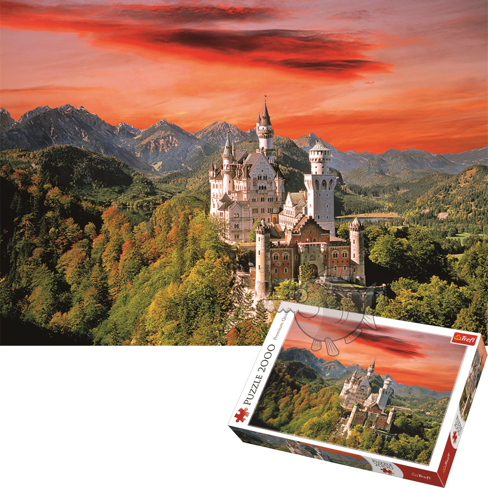 Trefl 2000 Piece Jigsaw Puzzle The Piece Puzzle Neuschwanstein Castle