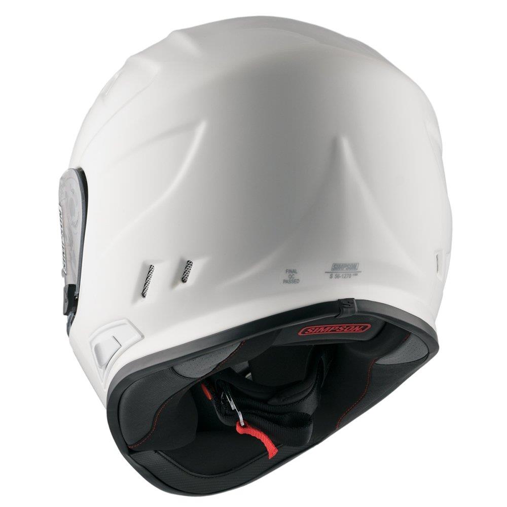 Simpson Venom Solid Motorcycle Motorbike Sports Biker Full Face Touring Helmet - Picture 8 of 13