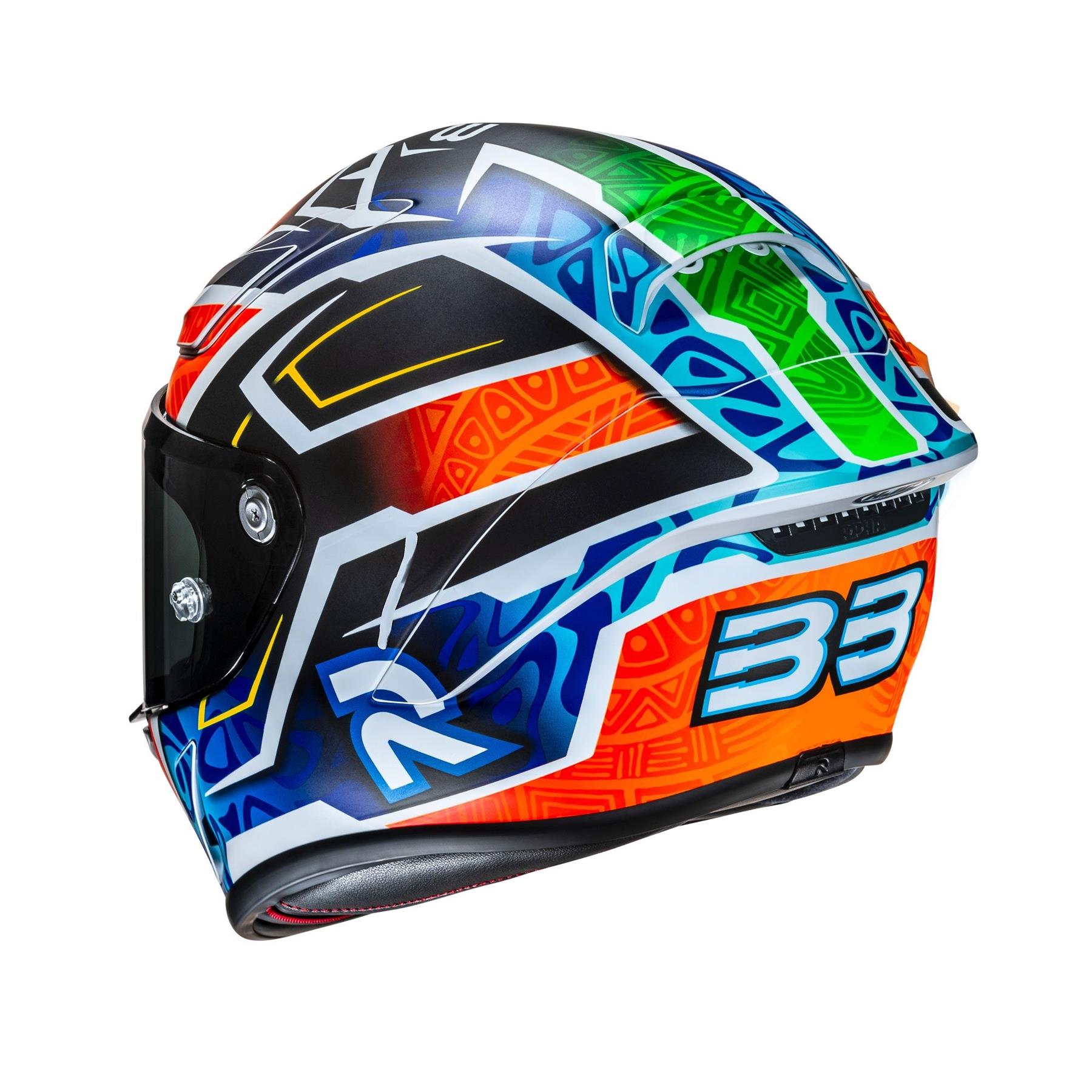 HJC RPHA 1 Binder Replica FIM Sports Motorcycle Motorbike Racing Track Helmet - Picture 5 of 7