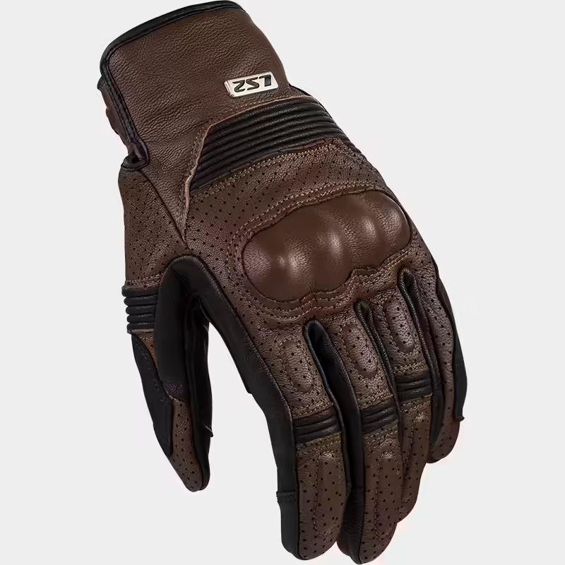 LS2 Duster Men’s Motorcycle Motorbike Leather Touring Gloves Touch Screen CE - Picture 8 of 13