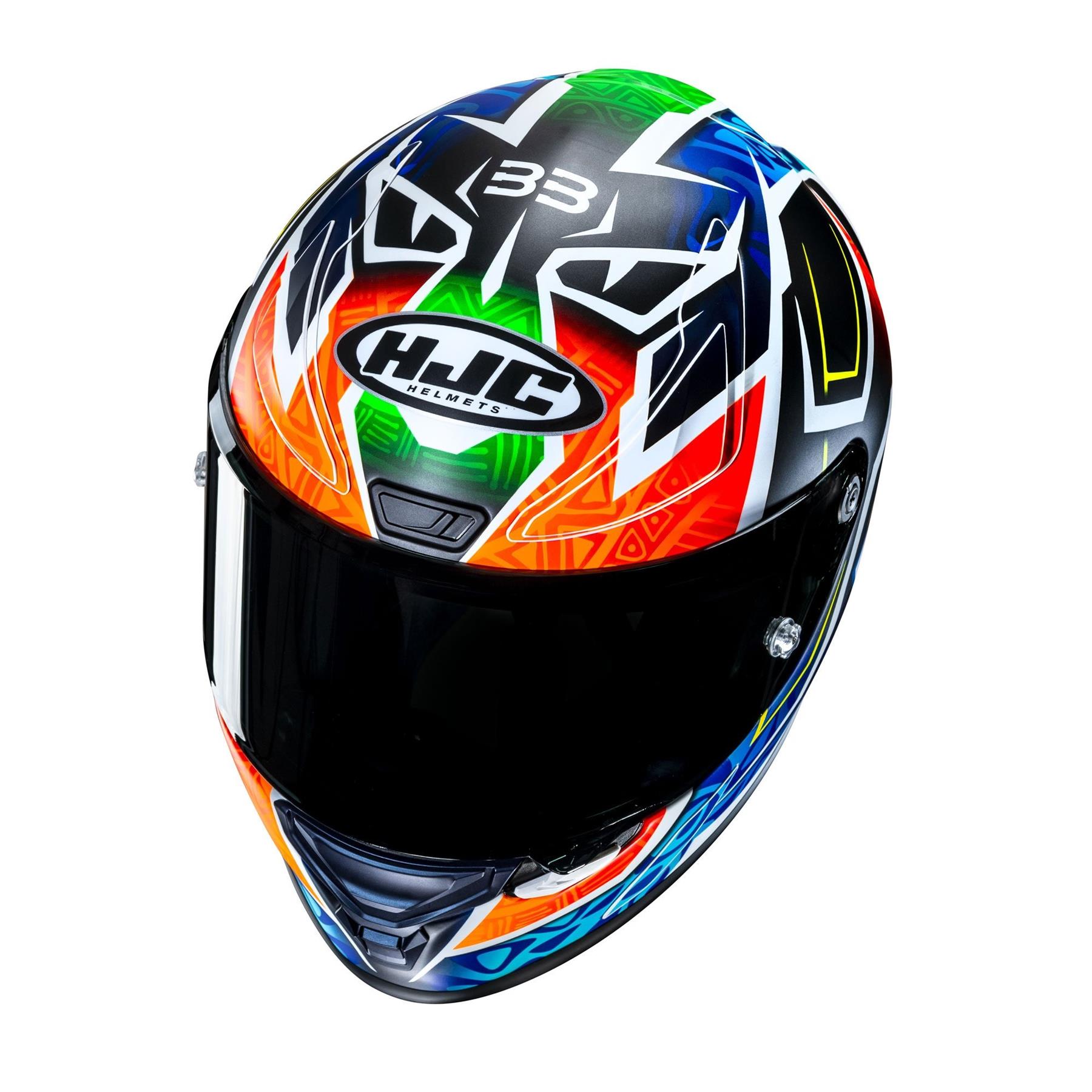 HJC RPHA 1 Binder Replica FIM Sports Motorcycle Motorbike Racing Track Helmet - Picture 6 of 7