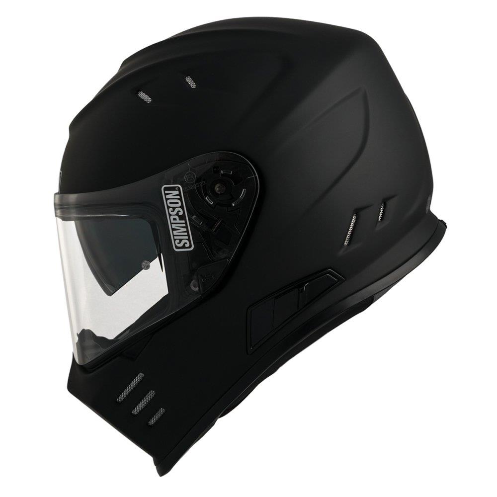 Simpson Venom Solid Motorcycle Motorbike Sports Biker Full Face Touring Helmet - Picture 12 of 13