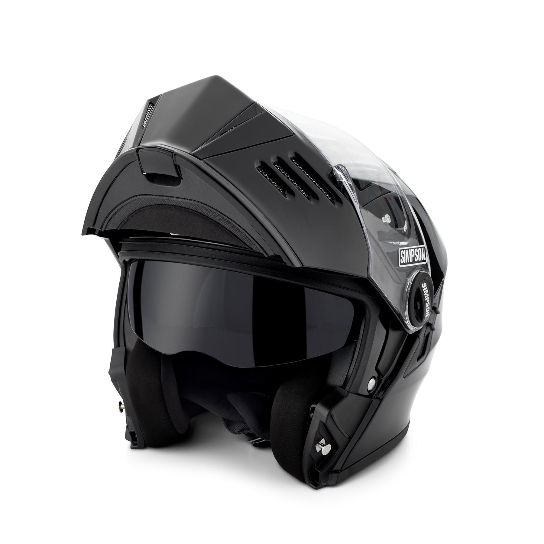 Simpson Darksome Solid Motorcycle Motorbike Modular flip-up Helmet ECE-22.06 - Picture 7 of 15