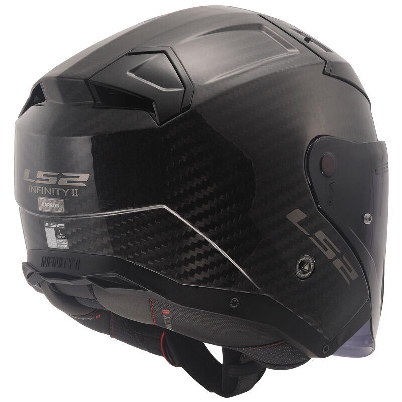 LS2 OF603 Infinity II Carbon Fibre Open-Face Motorcycle Helmet Lightweight - Picture 10 of 10