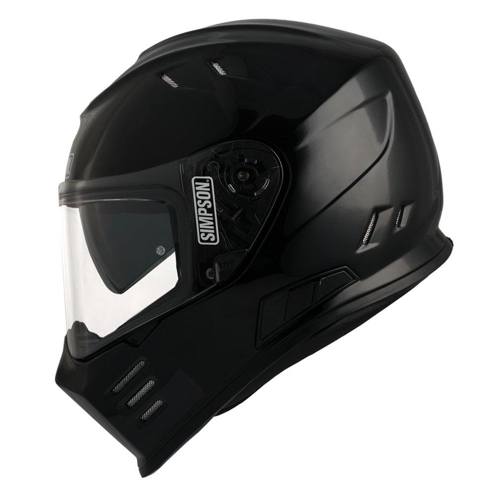 Simpson Venom Solid Motorcycle Motorbike Sports Biker Full Face Touring Helmet - Picture 4 of 13