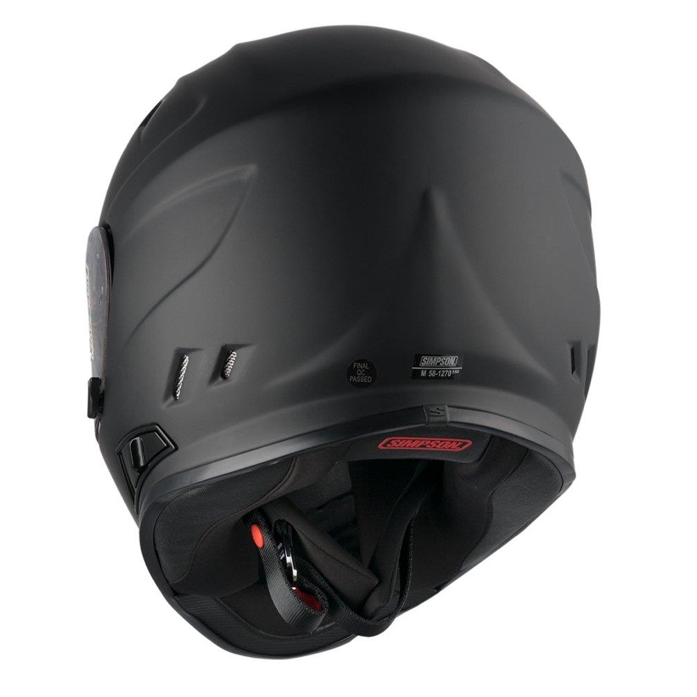 Simpson Venom Solid Motorcycle Motorbike Sports Biker Full Face Touring Helmet - Picture 13 of 13