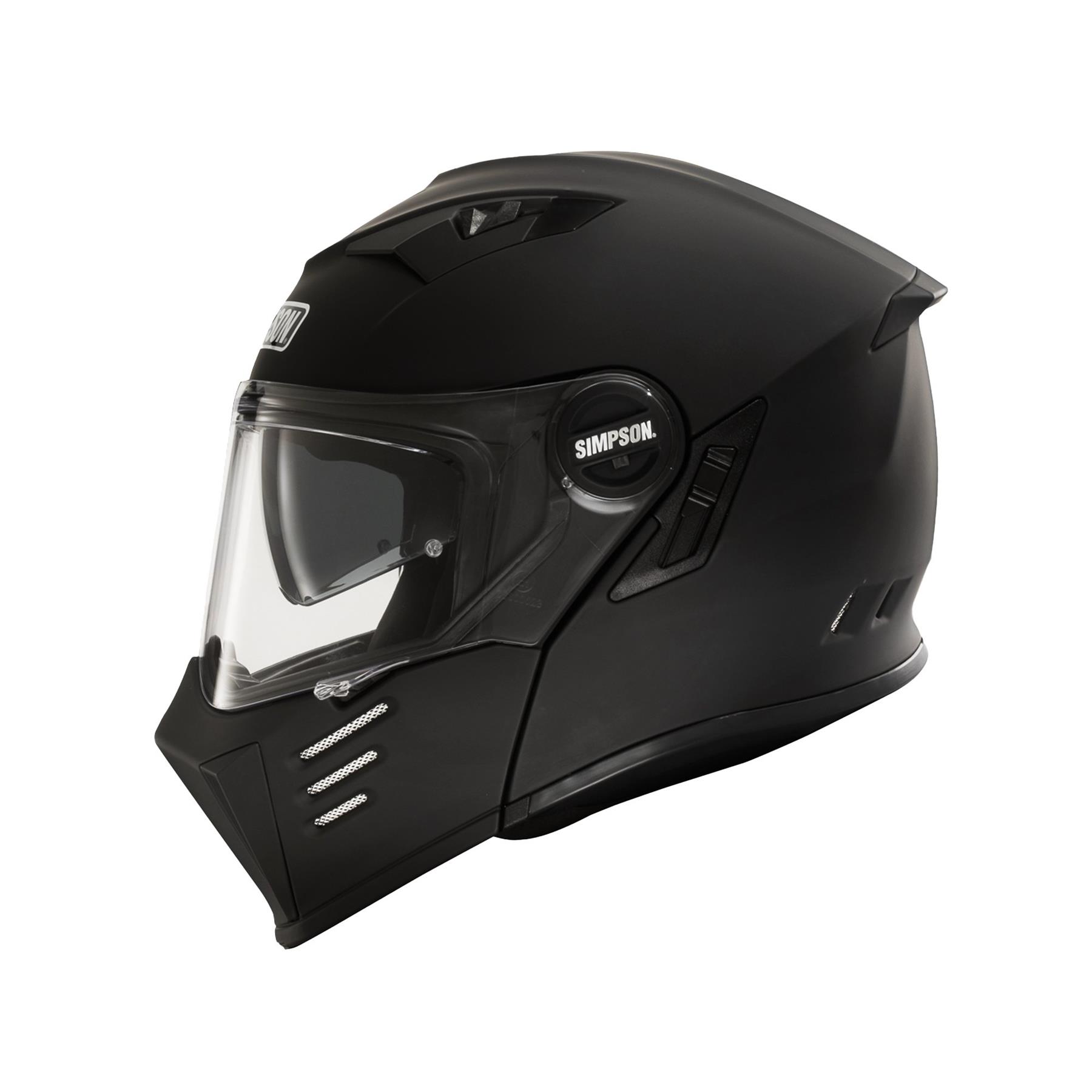 Simpson Darksome Solid Motorcycle Motorbike Modular flip-up Helmet ECE-22.06 - Picture 9 of 15