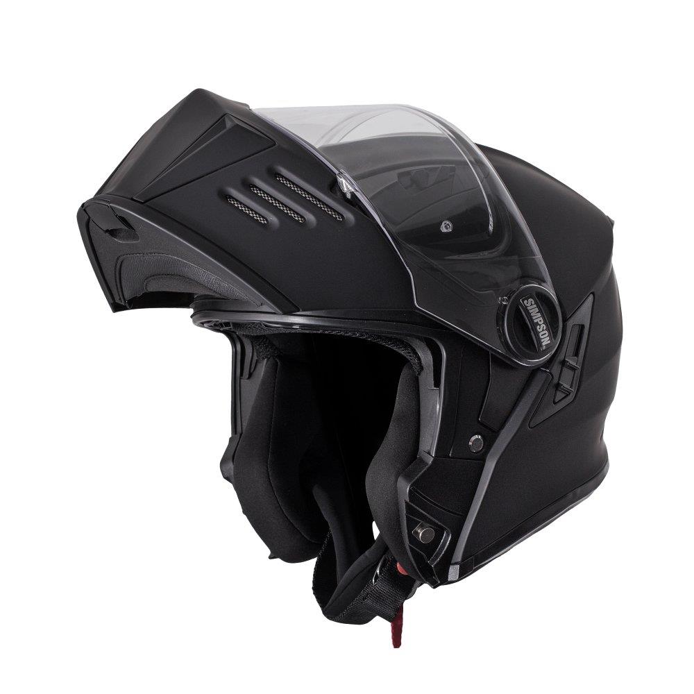 Simpson Darksome Solid Motorcycle Motorbike Modular flip-up Helmet ECE-22.06 - Picture 10 of 15