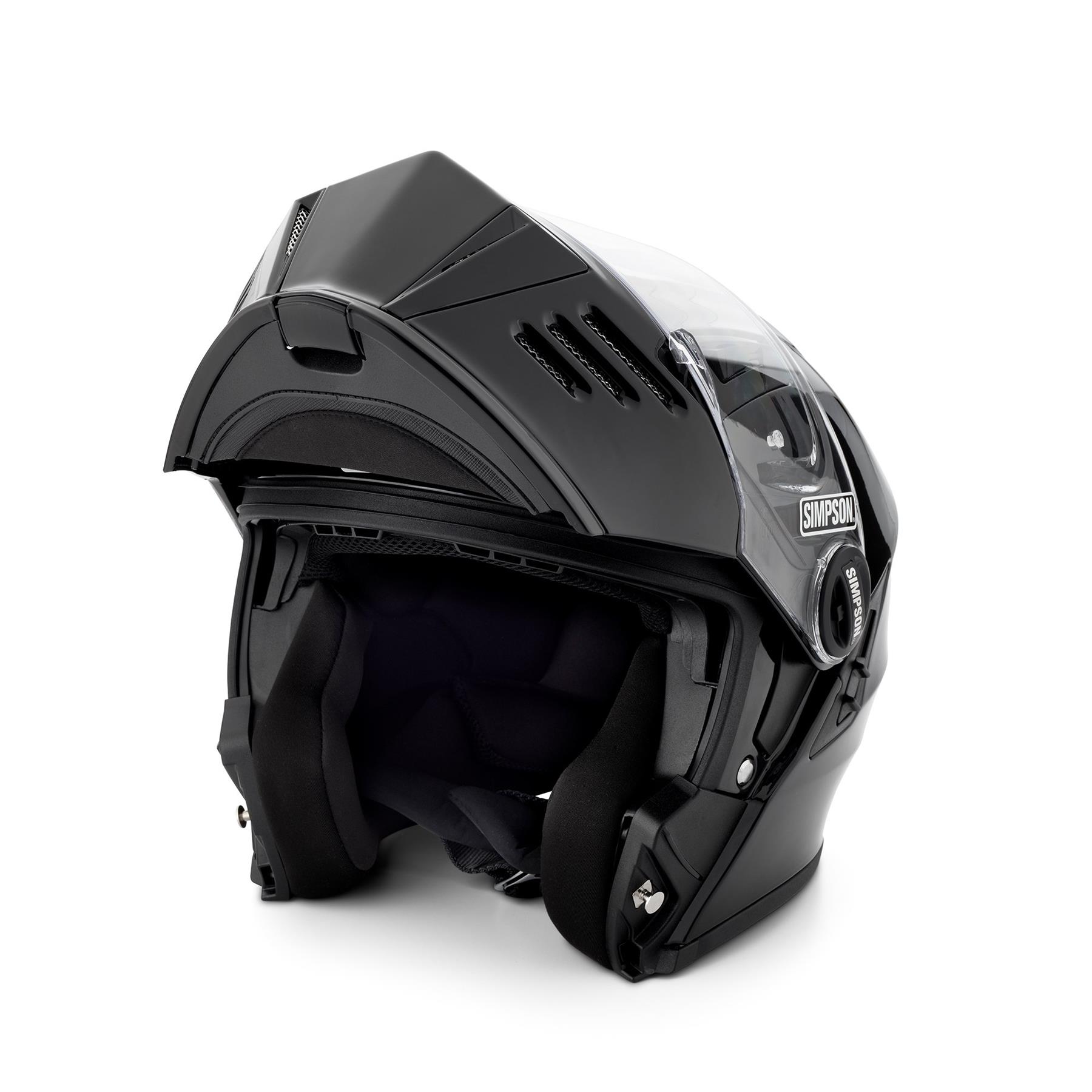 Simpson Darksome Solid Motorcycle Motorbike Modular flip-up Helmet ECE-22.06 - Picture 6 of 15