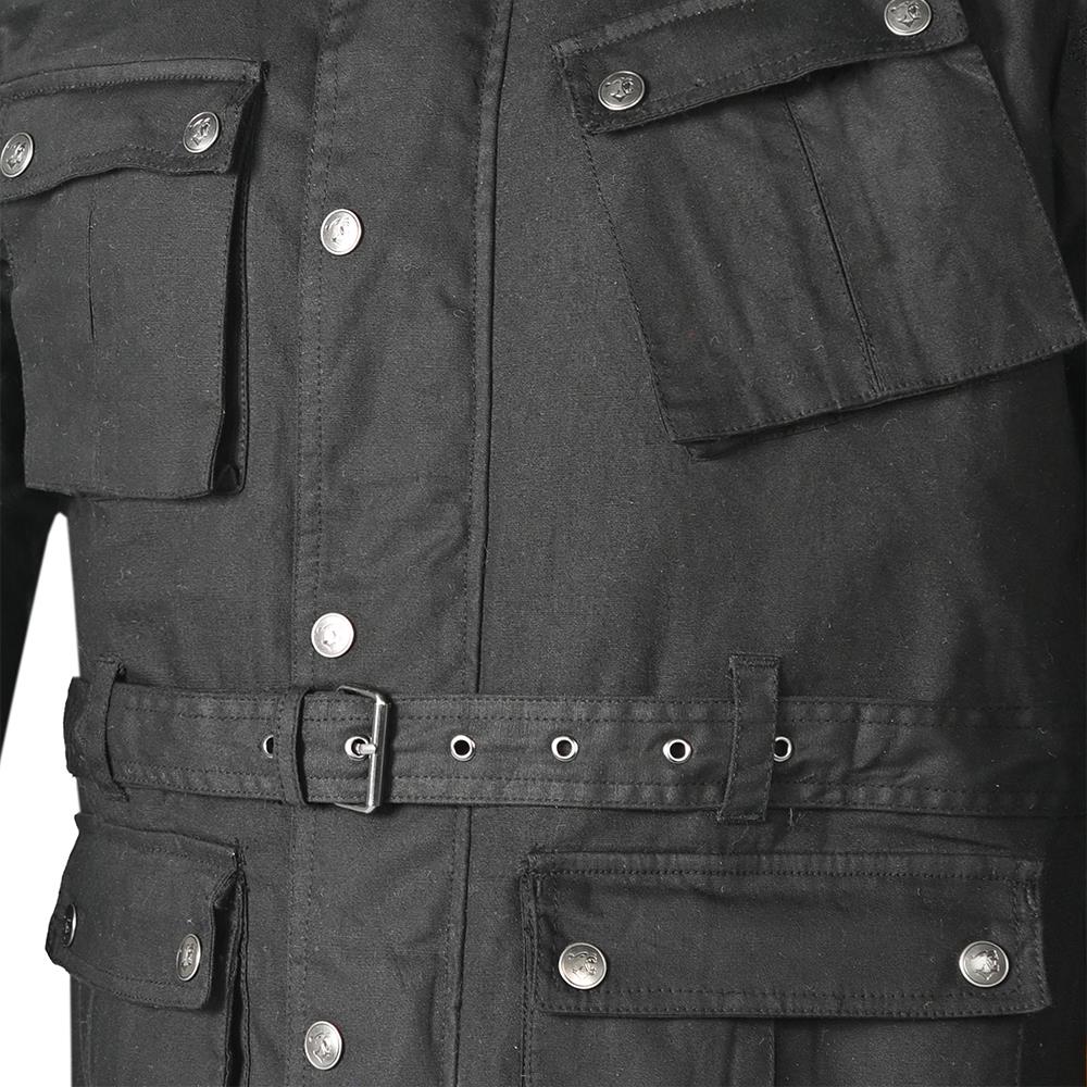 BELA Tectical Wax Cotton Urban Touring Men’s Motorcycle Motorbike Jacket Vintage - Picture 9 of 25