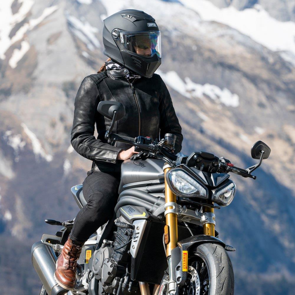 Simpson Darksome Solid Motorcycle Motorbike Modular flip-up Helmet ECE-22.06 - Picture 11 of 15