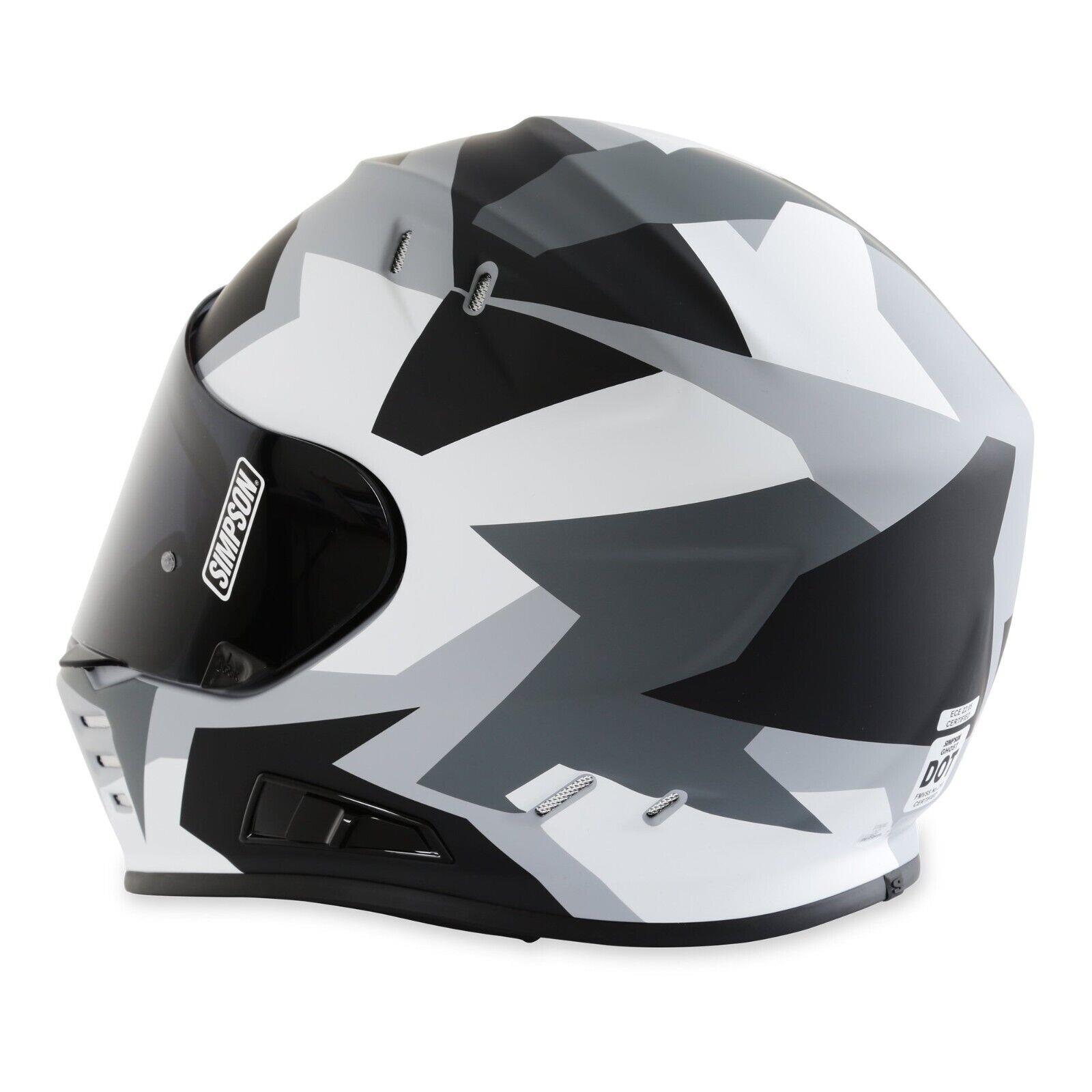 Simpson Venom Full Face Motorcycle Motorbike Sports Touring Helmet ECE 22-06 - Picture 11 of 15