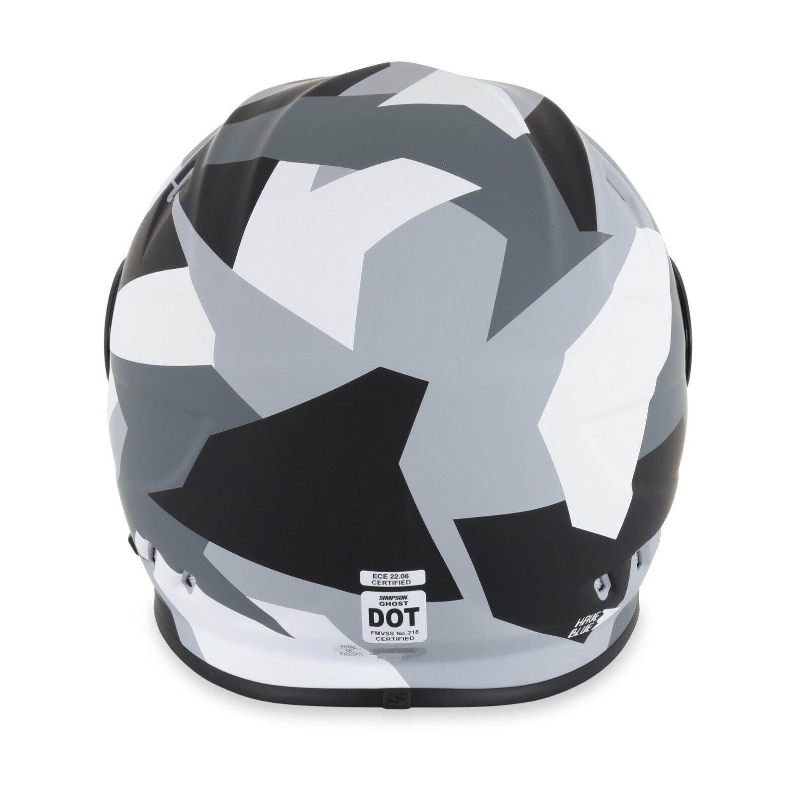 Simpson Venom Full Face Motorcycle Motorbike Sports Touring Helmet ECE 22-06 - Picture 10 of 15