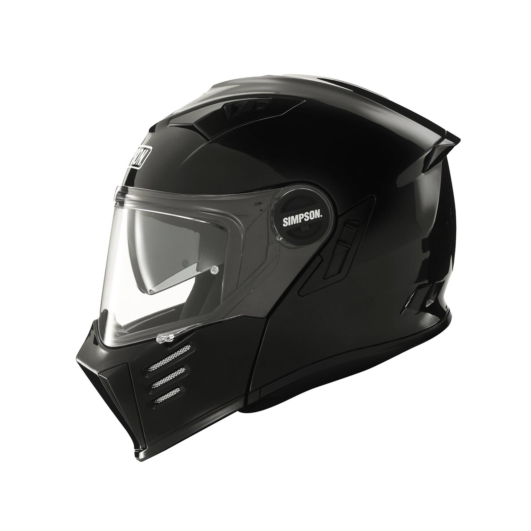 Simpson Darksome Solid Motorcycle Motorbike Modular flip-up Helmet ECE-22.06 - Picture 3 of 15