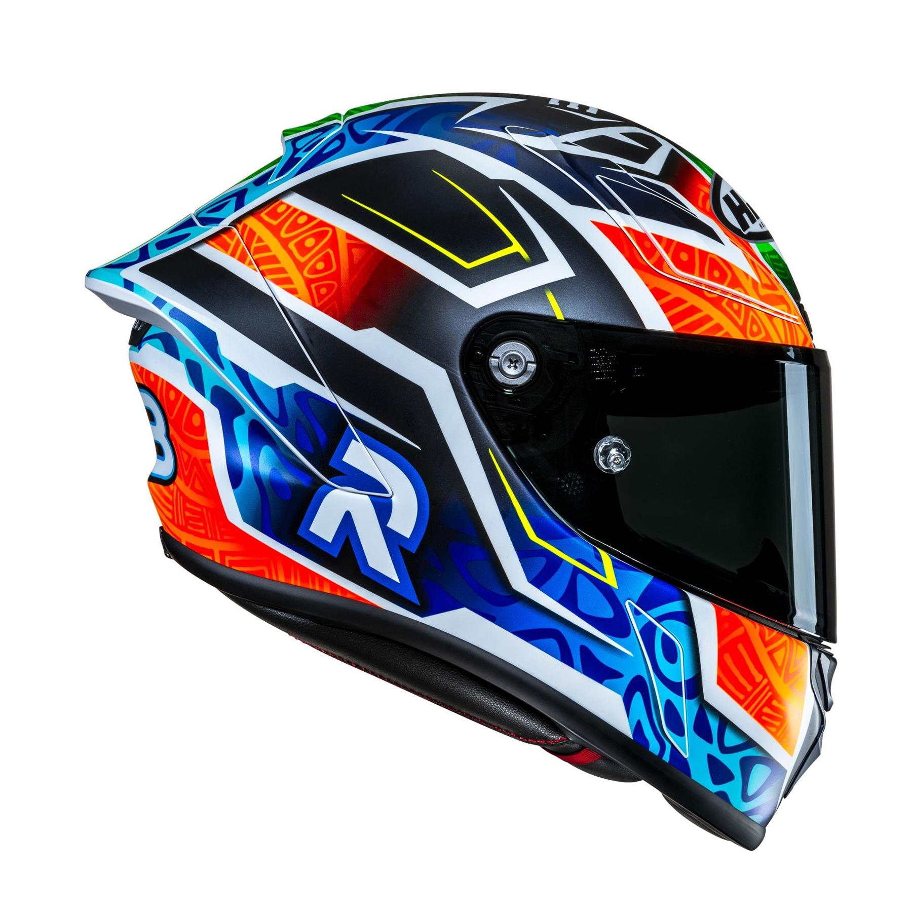 HJC RPHA 1 Binder Replica FIM Sports Motorcycle Motorbike Racing Track Helmet - Picture 4 of 7