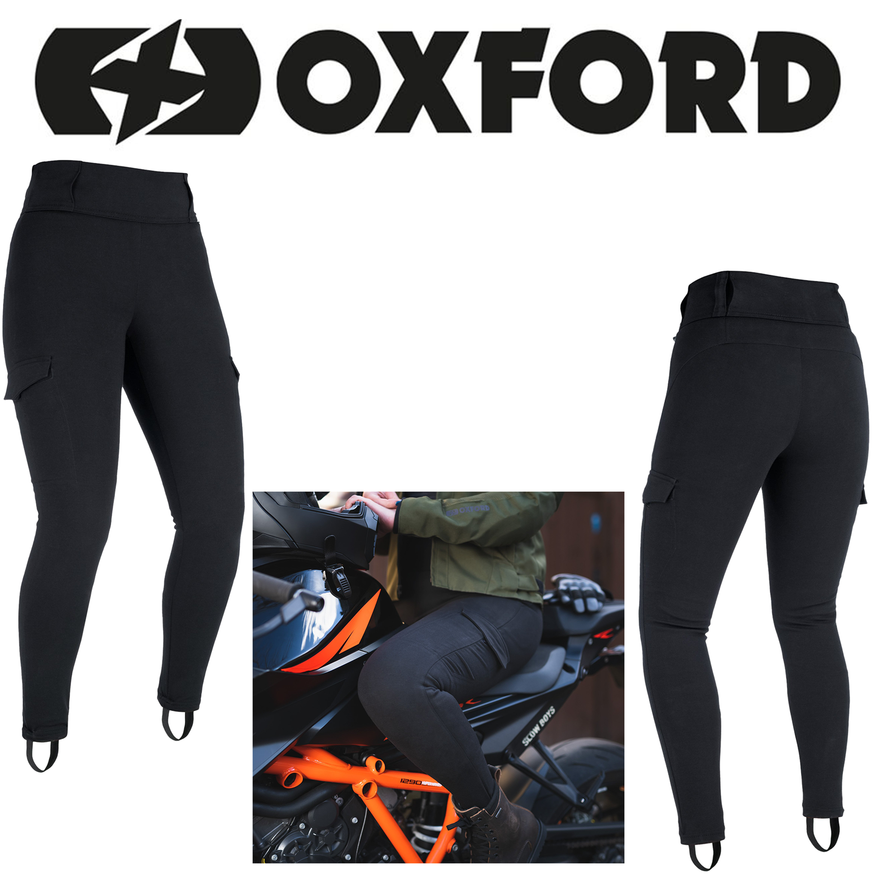 Super Cargo Motorcycle Motorbike Legging Woman Black UK