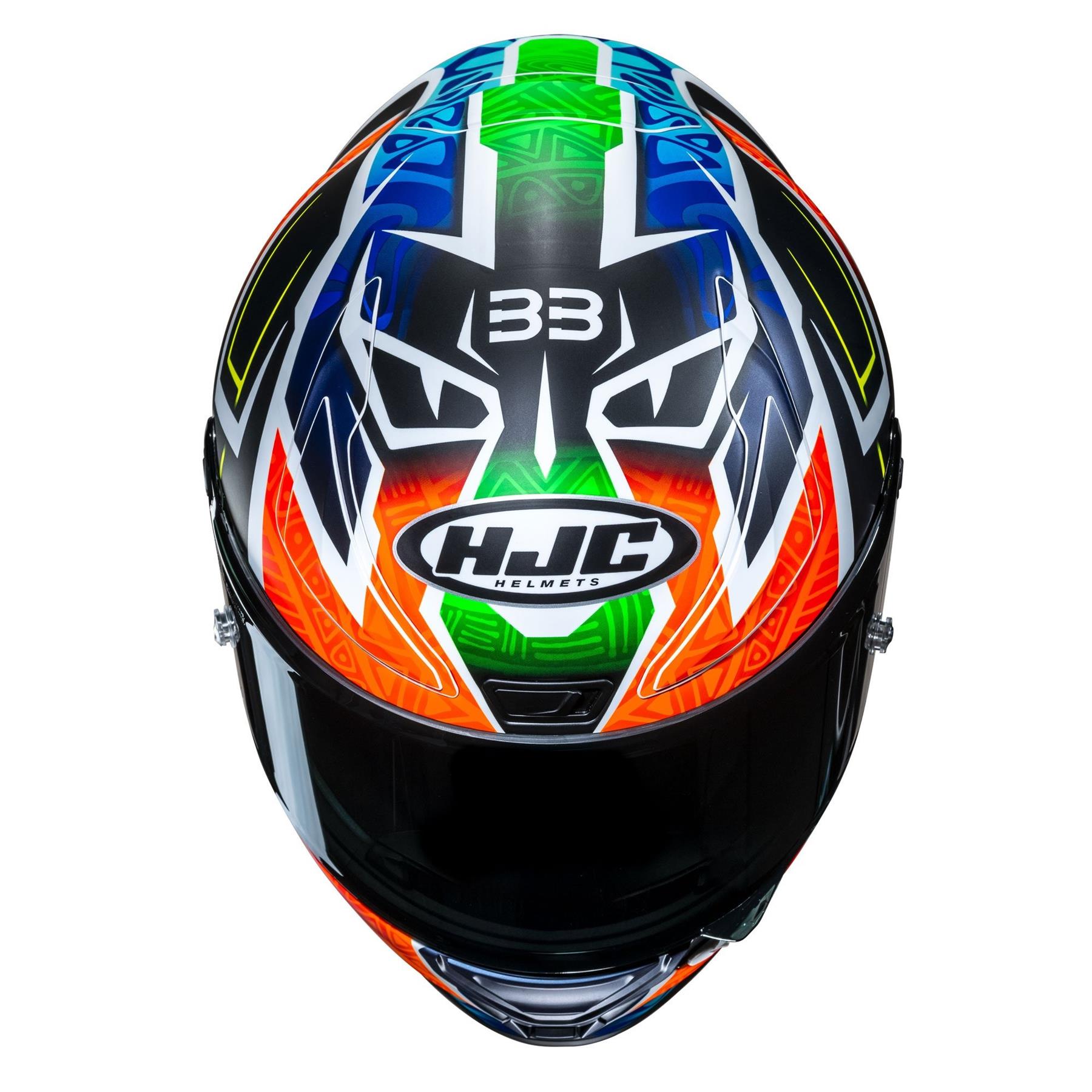 HJC RPHA 1 Binder Replica FIM Sports Motorcycle Motorbike Racing Track Helmet - Picture 7 of 7