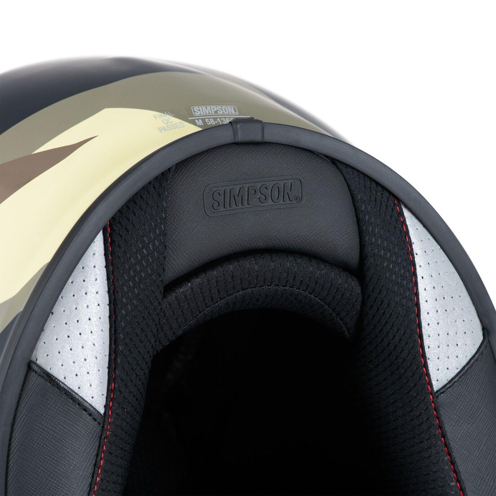 Simpson Venom Full Face Motorcycle Motorbike Sports Touring Helmet ECE 22-06 - Picture 4 of 15