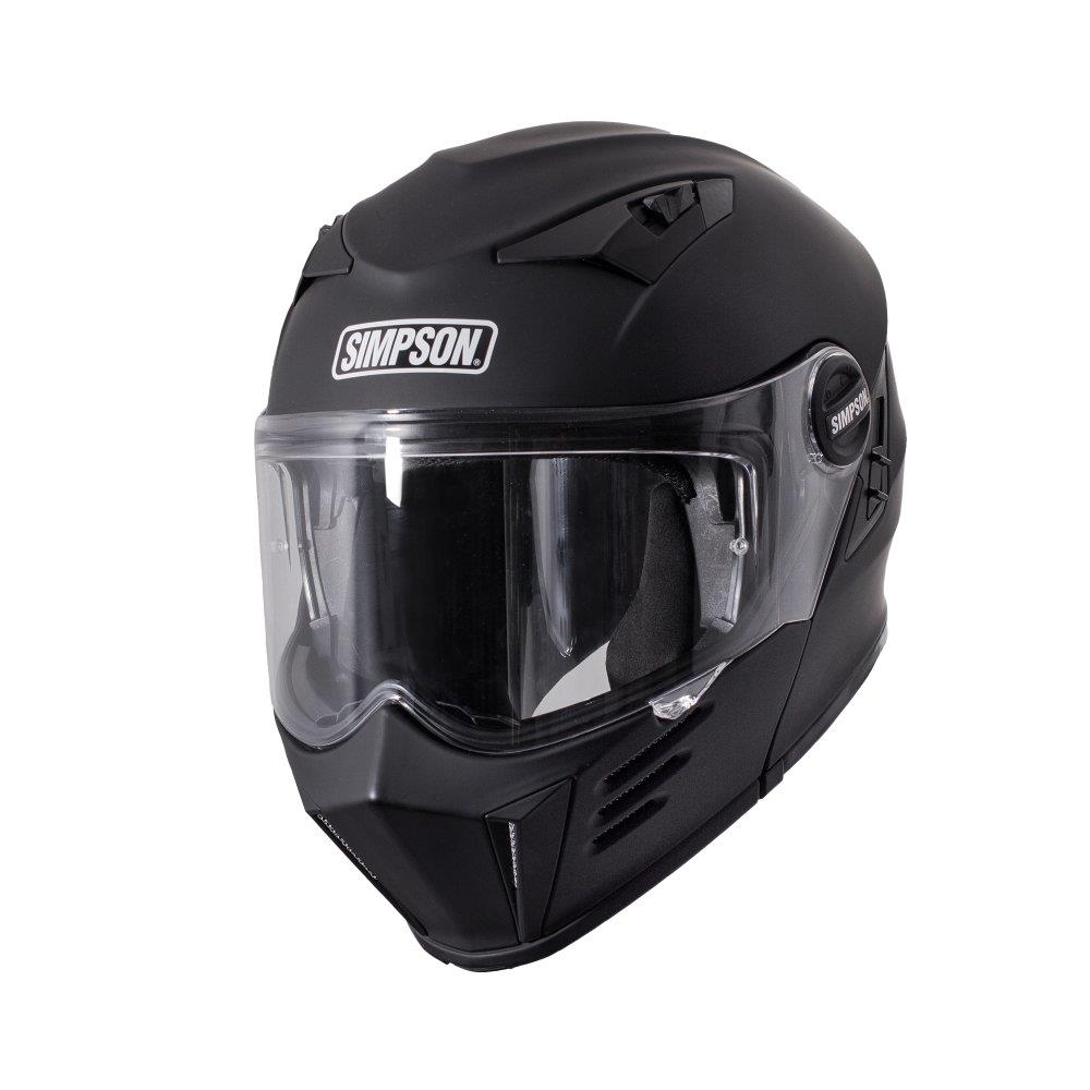 Simpson Darksome Solid Motorcycle Motorbike Modular flip-up Helmet ECE-22.06 - Picture 12 of 15