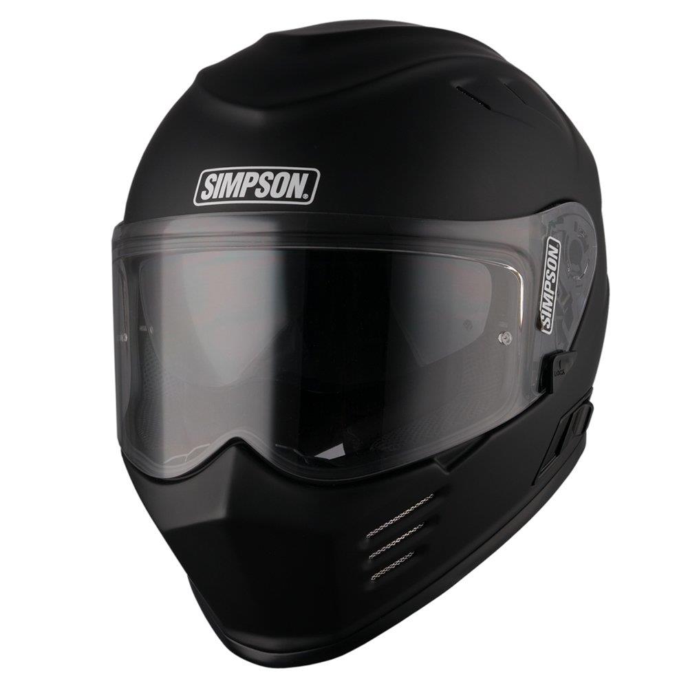 Simpson Venom Solid Motorcycle Motorbike Sports Biker Full Face Touring Helmet - Picture 11 of 13
