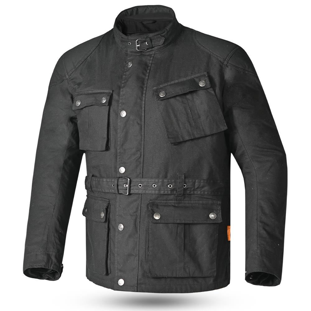 BELA Tectical Wax Cotton Urban Touring Men’s Motorcycle Motorbike Jacket Vintage - Picture 3 of 25