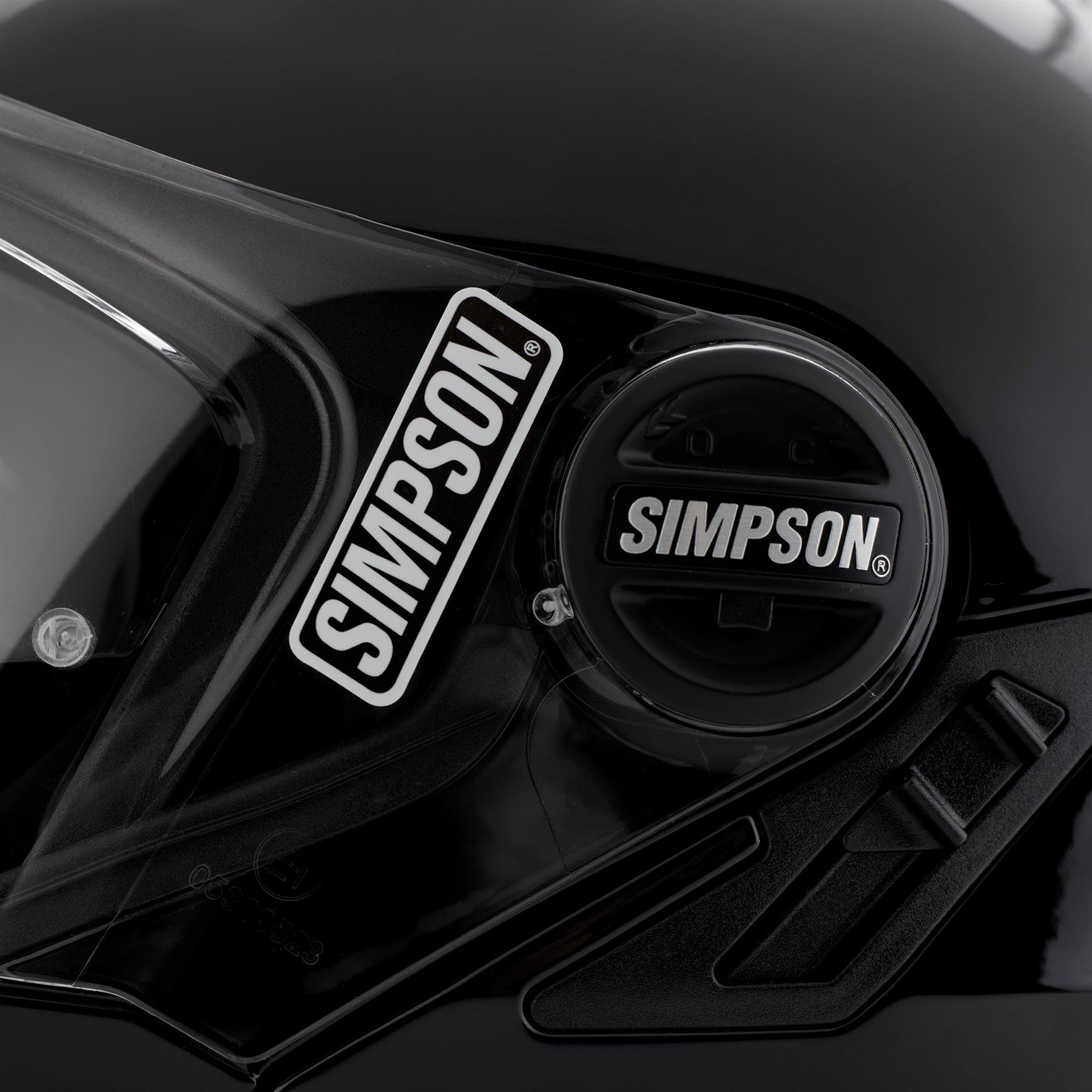 Simpson Darksome Solid Motorcycle Motorbike Modular flip-up Helmet ECE-22.06 - Picture 4 of 15