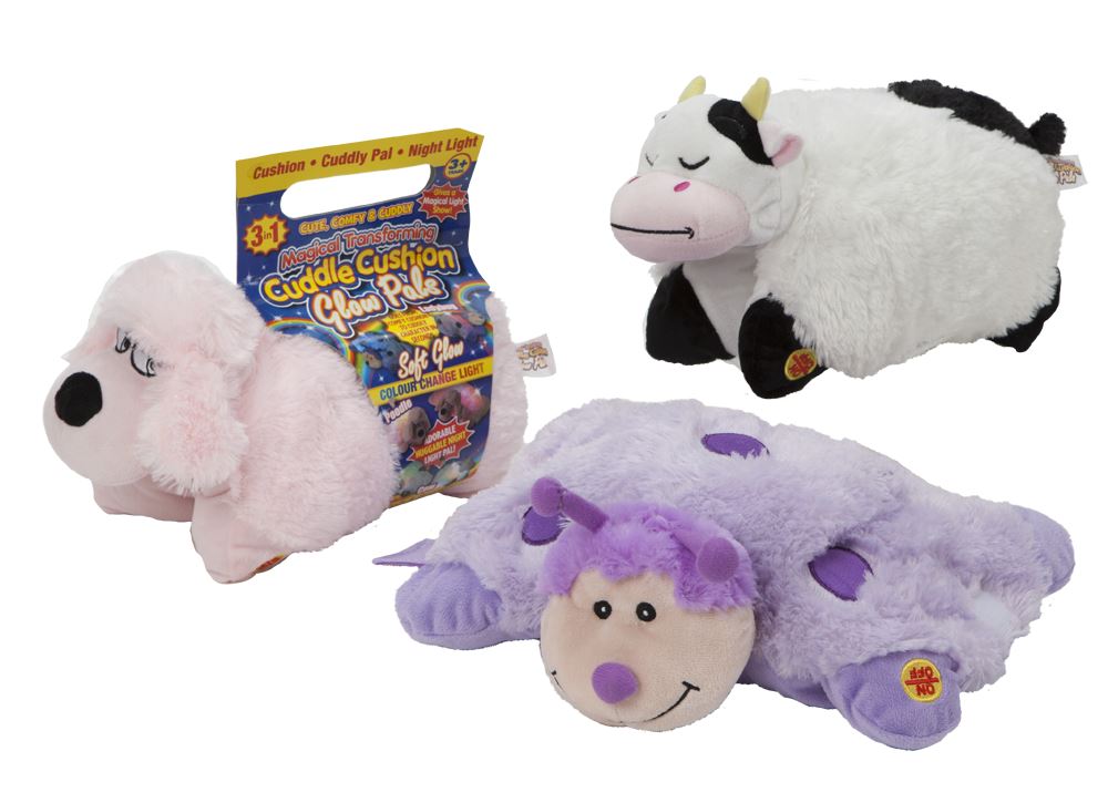 Multicolour Light Up Cuddle Cushion Night Light Animal Pillow Kids
