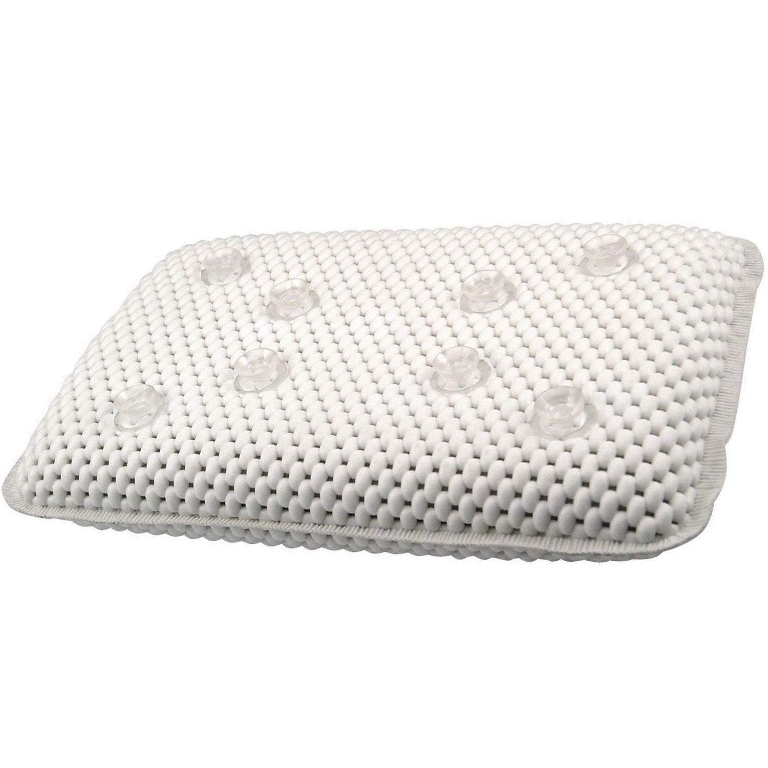 Luxury White Foam Bath Pillow Spongy Cushion Spa Tub Head Neck Rest