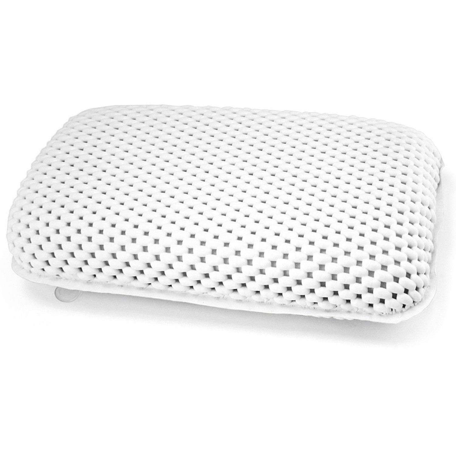 Luxury White Foam Bath Pillow Spongy Cushion Spa Tub Head Neck Rest