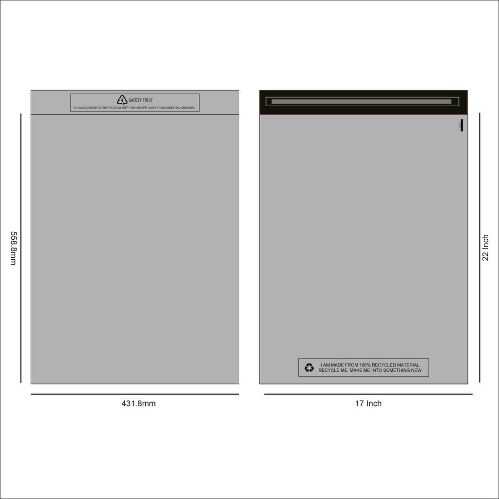 Lotus Grey Recycled Postal Bags-Self-Seal, Eco-Friendly Parcel Mailing & Packing - Picture 29 of 55
