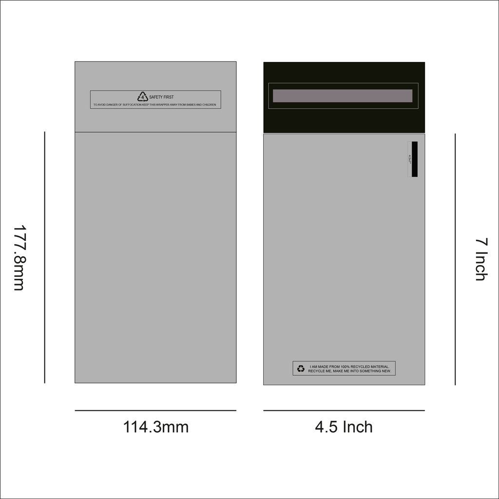 Lotus Grey Recycled Postal Bags-Self-Seal, Eco-Friendly Parcel Mailing & Packing - Picture 8 of 55