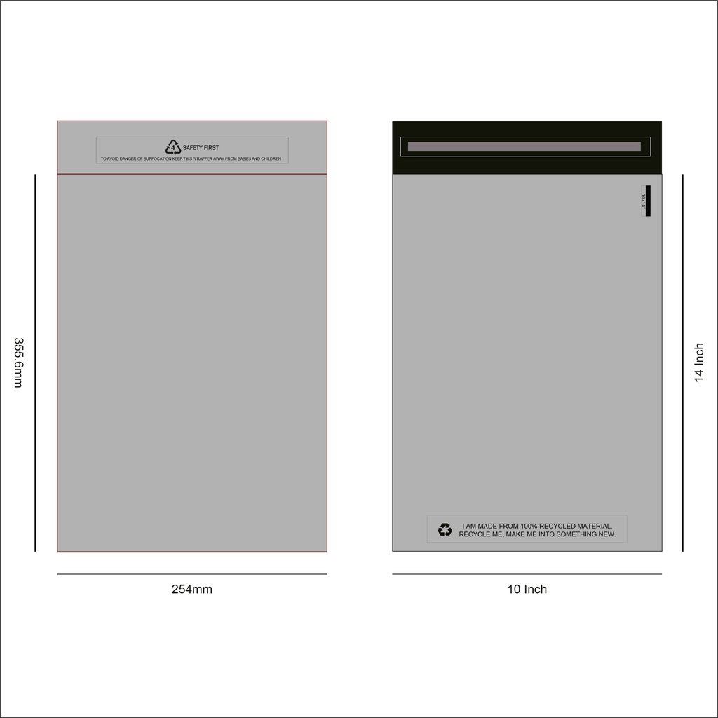 Lotus Grey Recycled Postal Bags-Self-Seal, Eco-Friendly Parcel Mailing & Packing - Picture 17 of 55